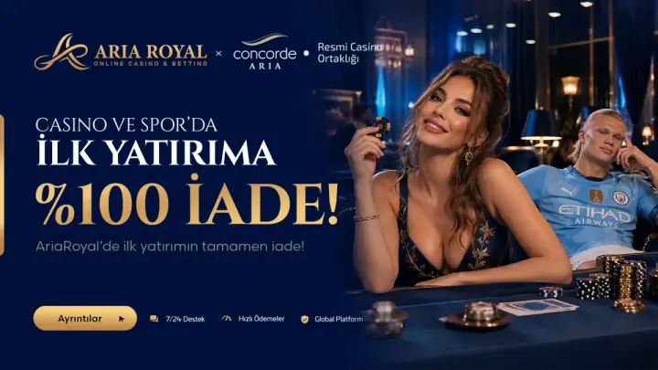 %100 İlk Yatırım İade Bonusu – Ariaroyal
