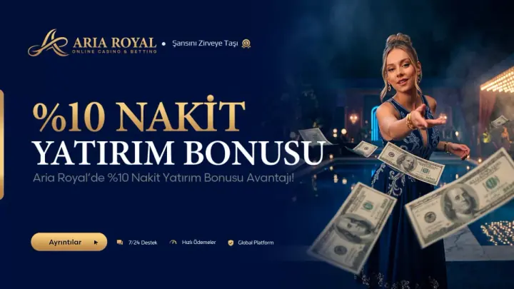 %10 Nakit Yatırım Bonusu – Ariaroyal