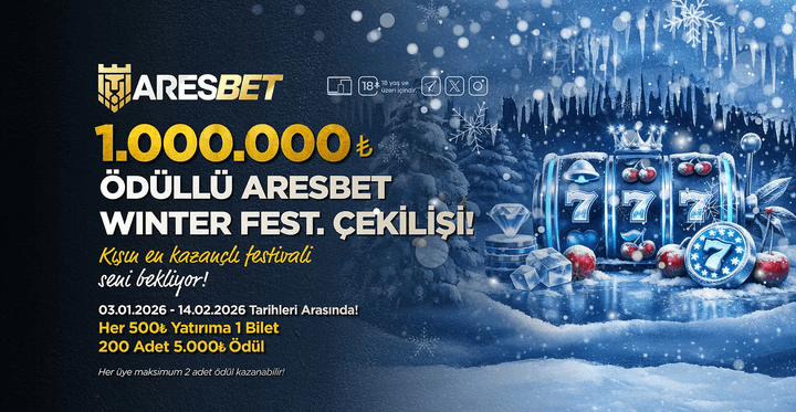 1.000.000₺ Ödüllü Winter Fest Çekilişi – Aresbet